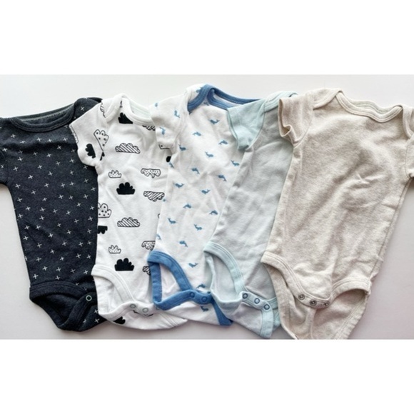 Cloud Island • 5 Pack Onesie Bundle 0-3 Months - Picture 1 of 4